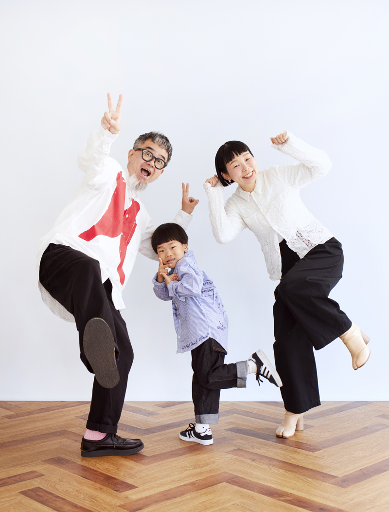 大杉　家族写真３人ギャルソン