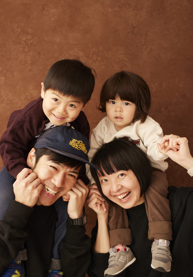 松橋家族４人