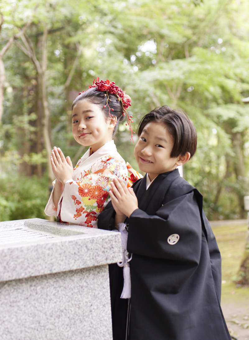 深大寺ロケ姉弟お参り